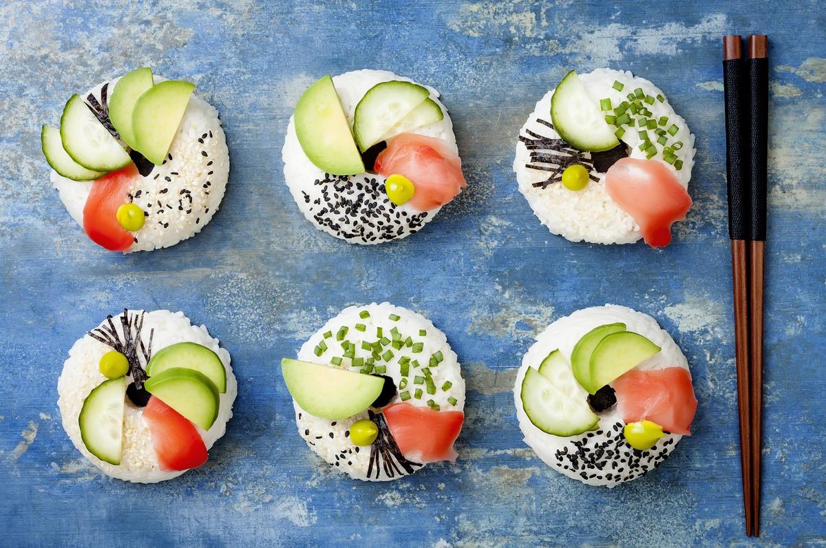 Vegetarian sushi doughnuts recipe