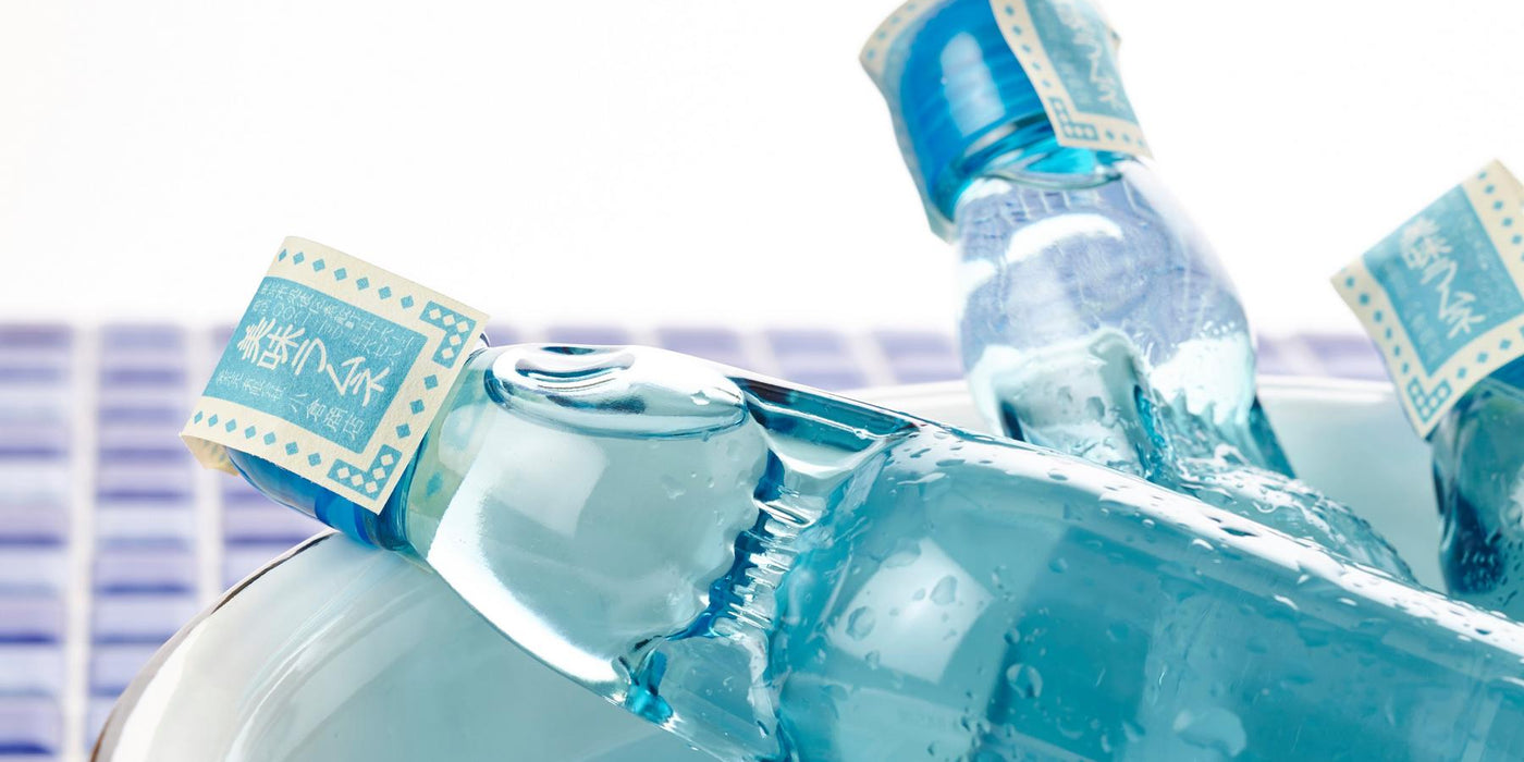 Ramune soda bottles