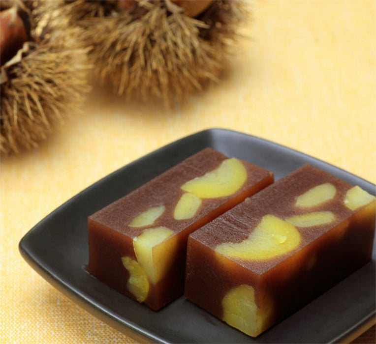 Japanese kuri youkan chestnut jelly cake recipe