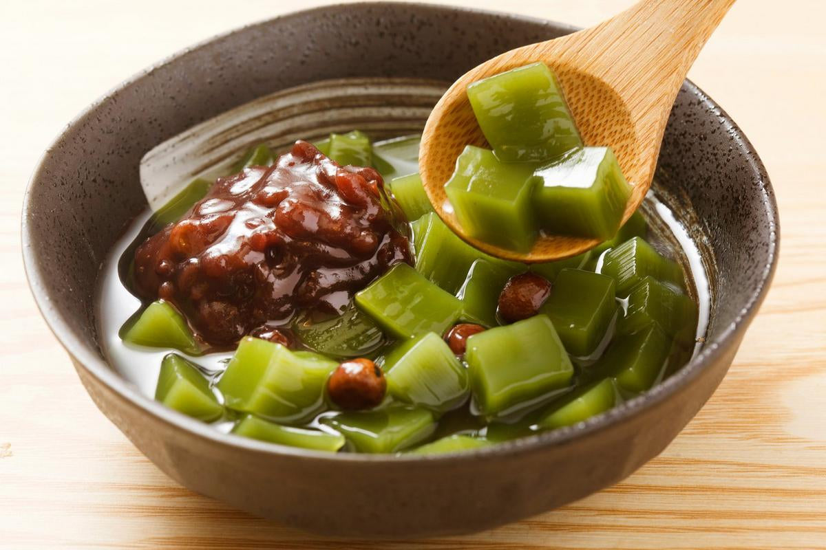 Matcha Anmitsu Gelatin Dessert Recipe