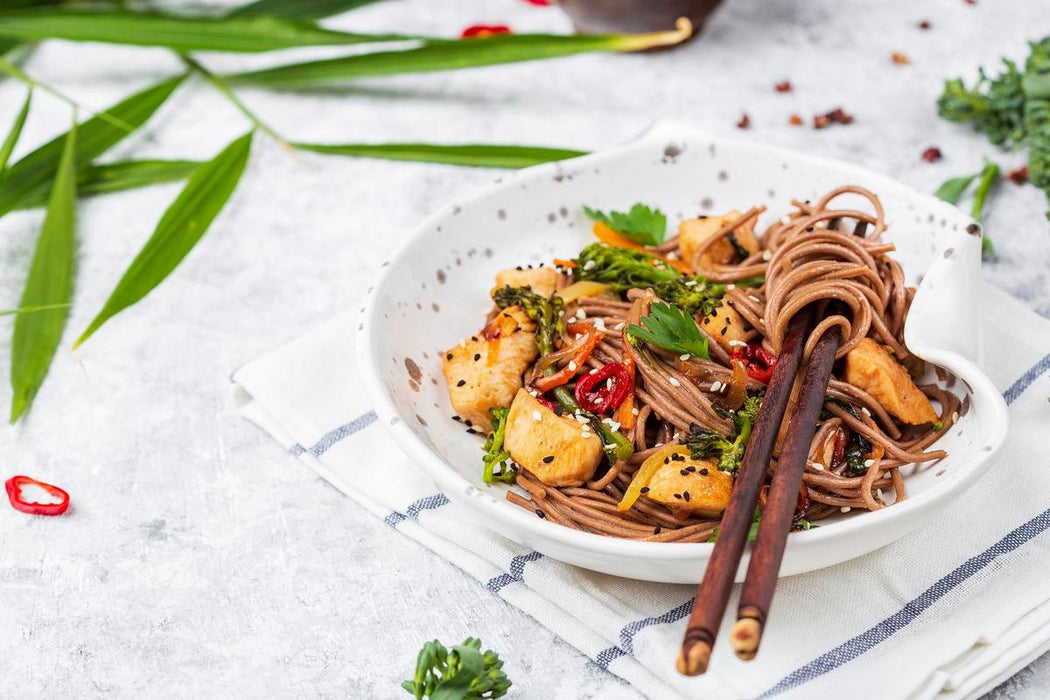 Bang bang chicken with soba noodles recipe