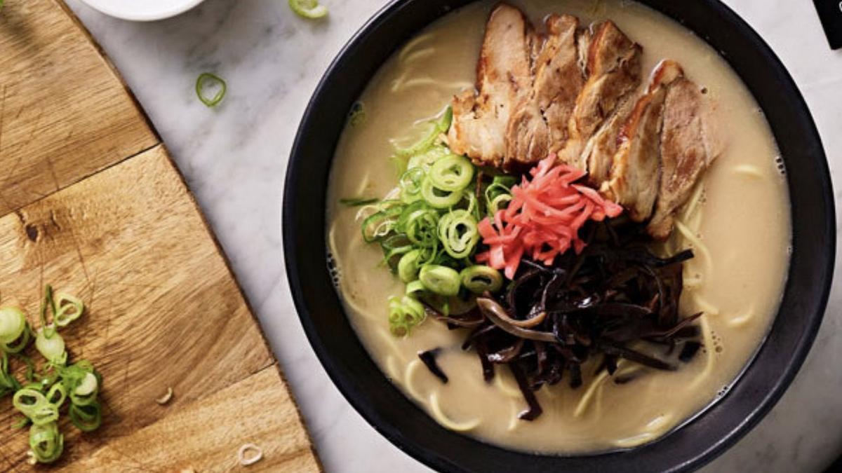 Piri piri tonkotsu pork stock ramen