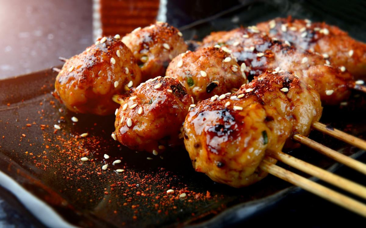 Tsukune mince meat skewers recipe