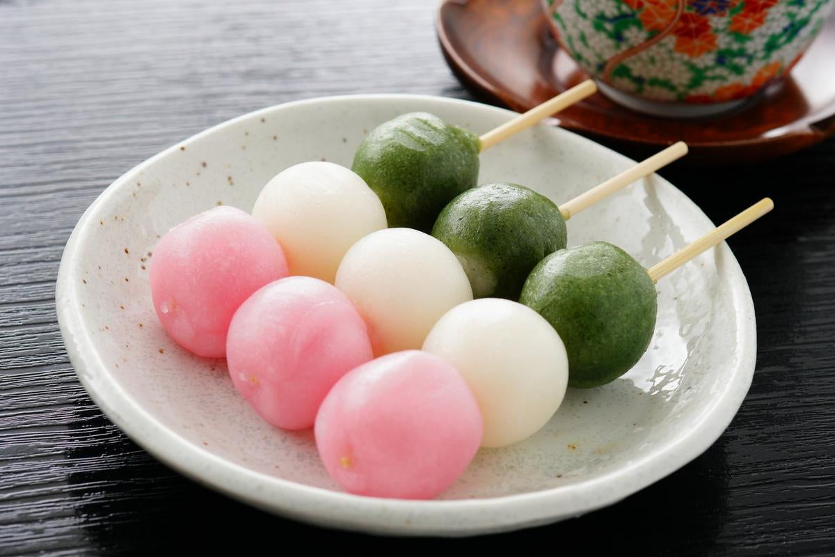Three colour dango dumplings recipe