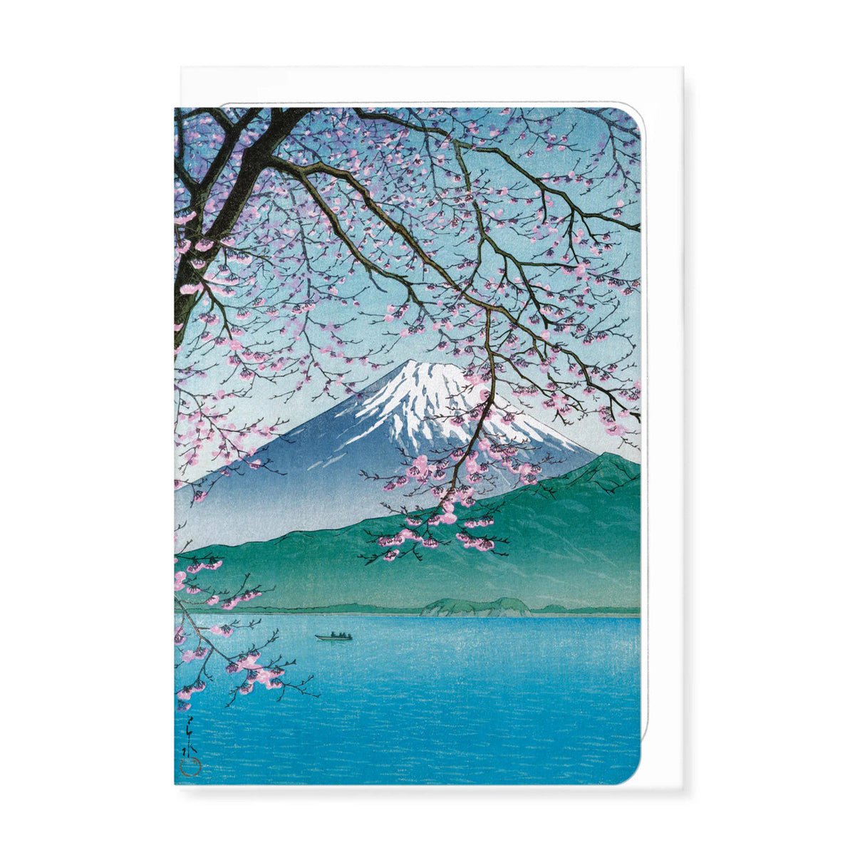 Mount fuji in the spring greeting card