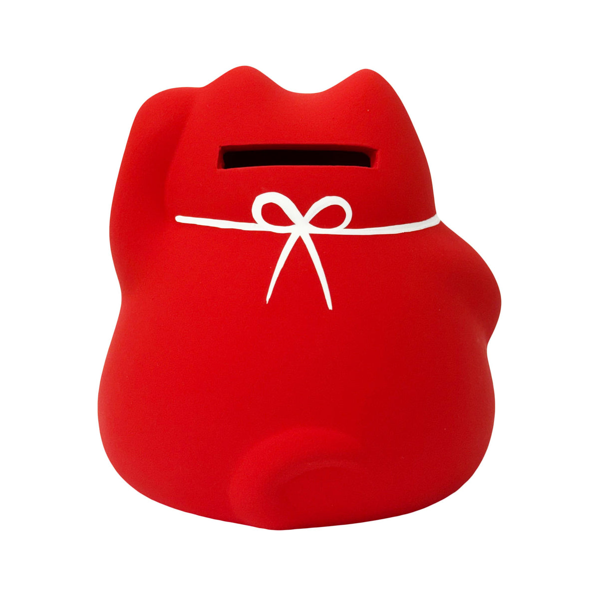 Feng Shui Lucky Cat Coin Bank, Red - 2