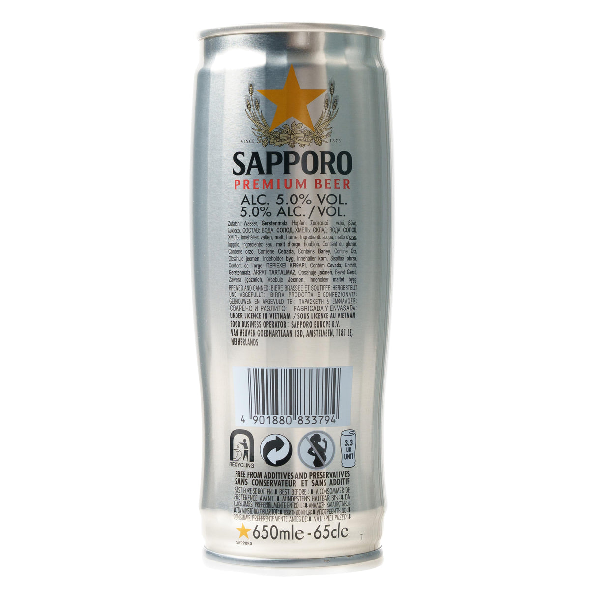 Sapporo Imported Premium Lager Beer