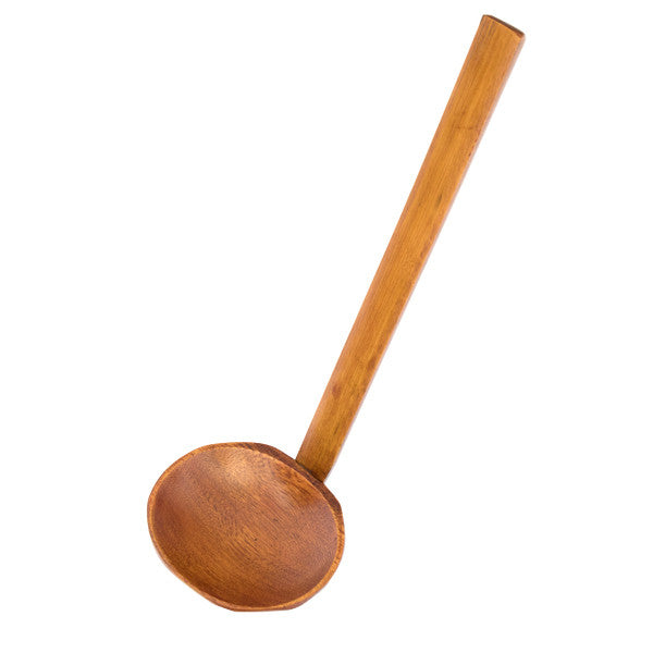 Long wooden renge spoon dark brown