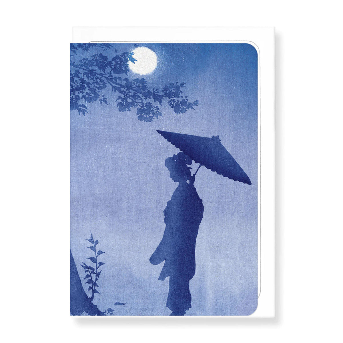 Beauty in spring moonlight greeting card
