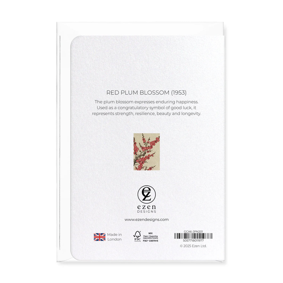 Red Plum Blossom Greeting Card