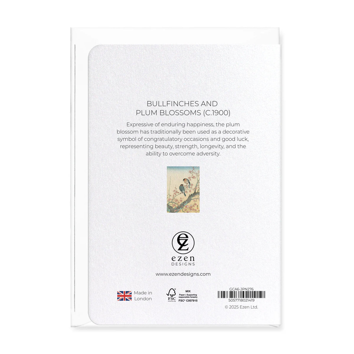 Bullfinches on Flowering Plum Tree by Koson Greeting Card