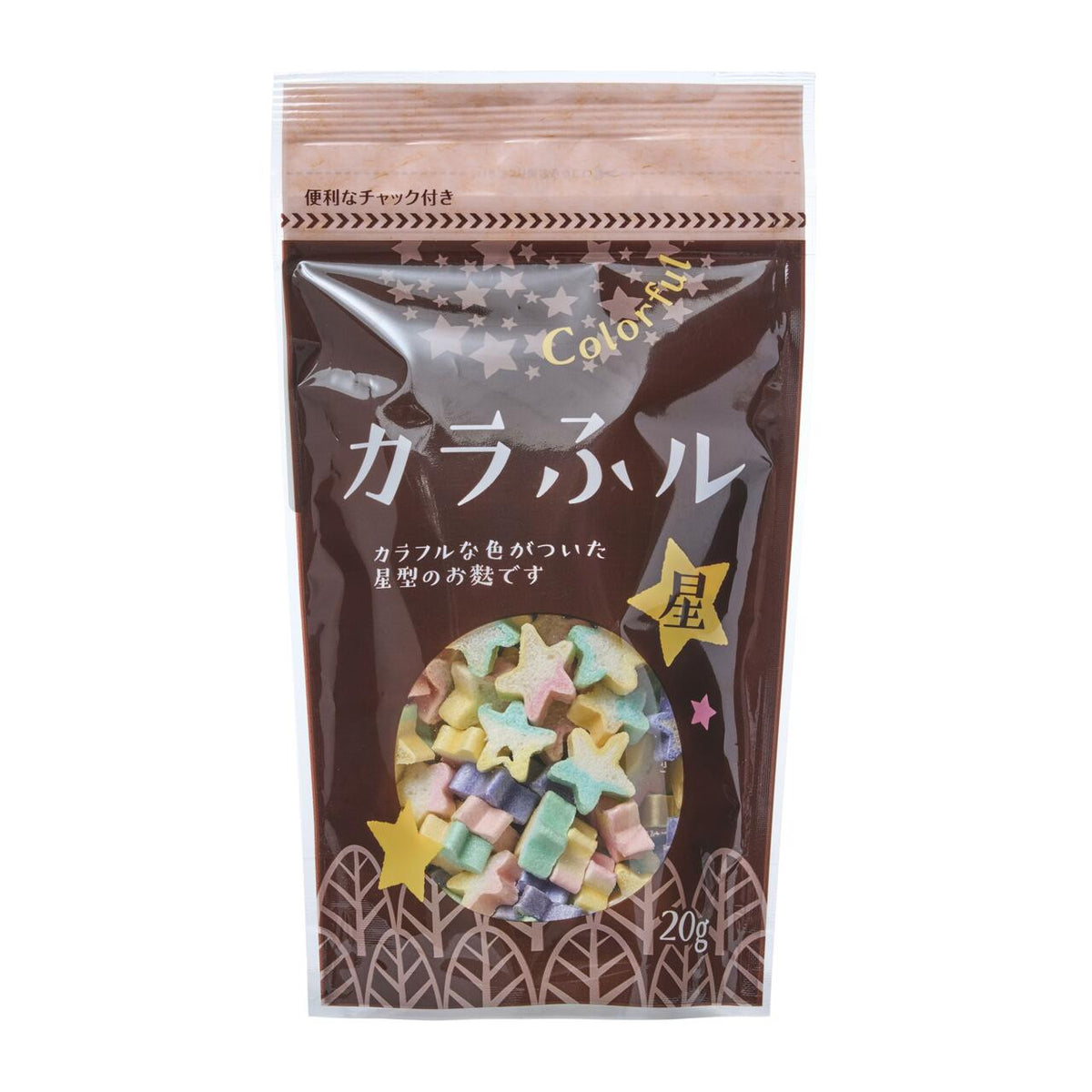Hitachiya honpo colourful star shaped wheat gluten