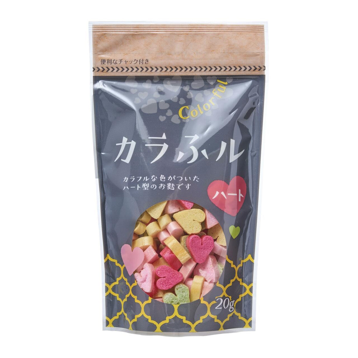 Hitachiya honpo colourful heart shaped wheat gluten
