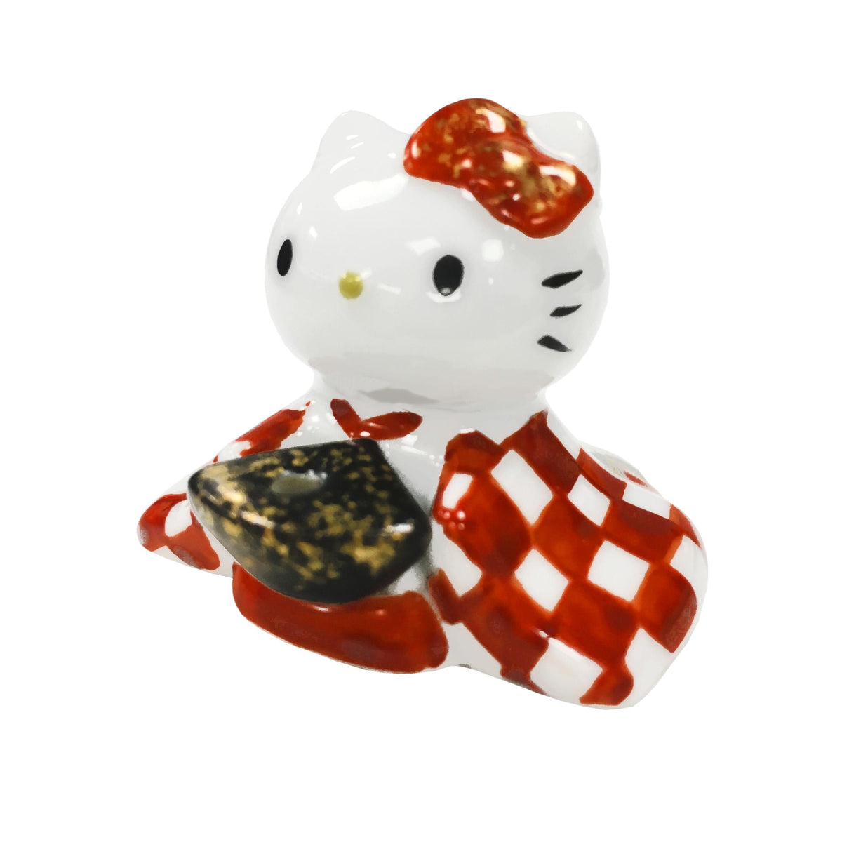 Sanrio Hello Kitty Tachikichi Ceramic Traditional Incense Holder - Red - 3