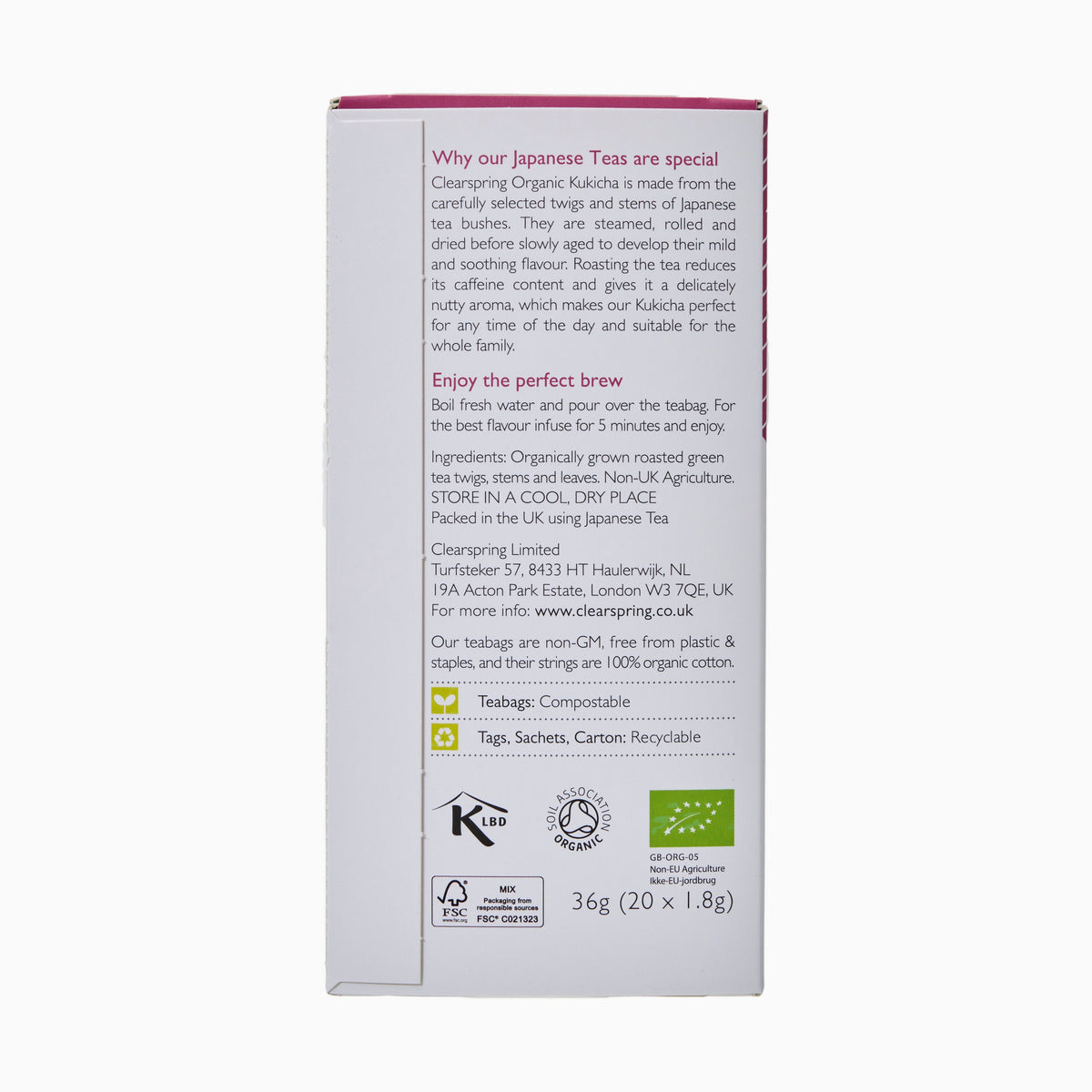 Clearspring Organic Kukicha Roasted Twig Green Tea