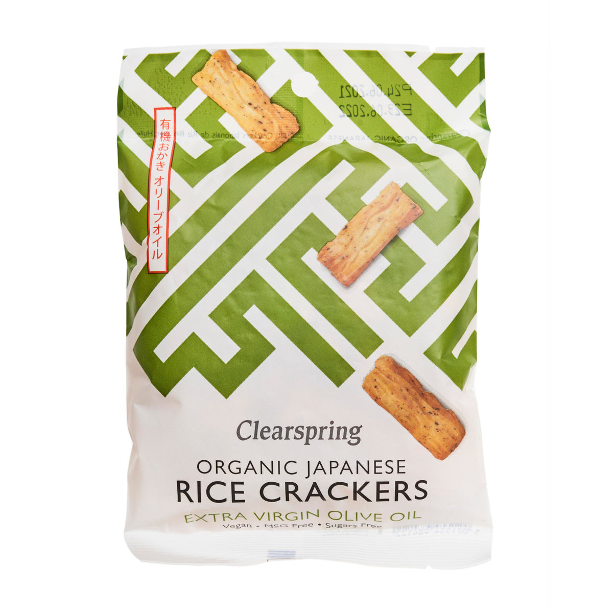 Clearspring organic rice crackers with extra virgin olive oil
