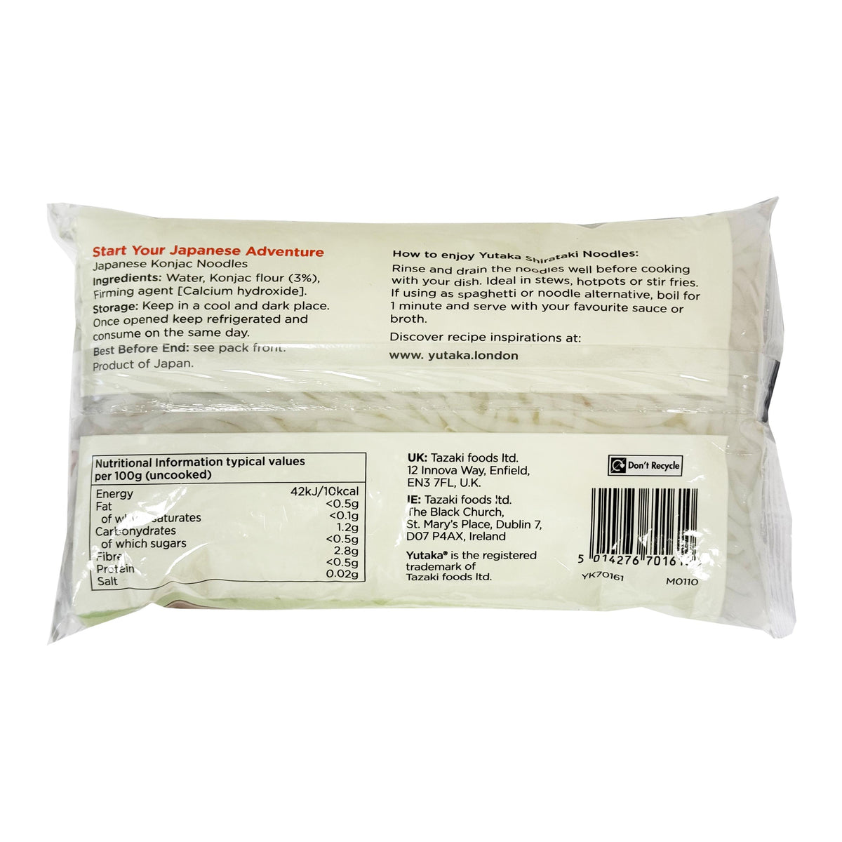 Yutaka Japanese Shirataki Konjac Noodles