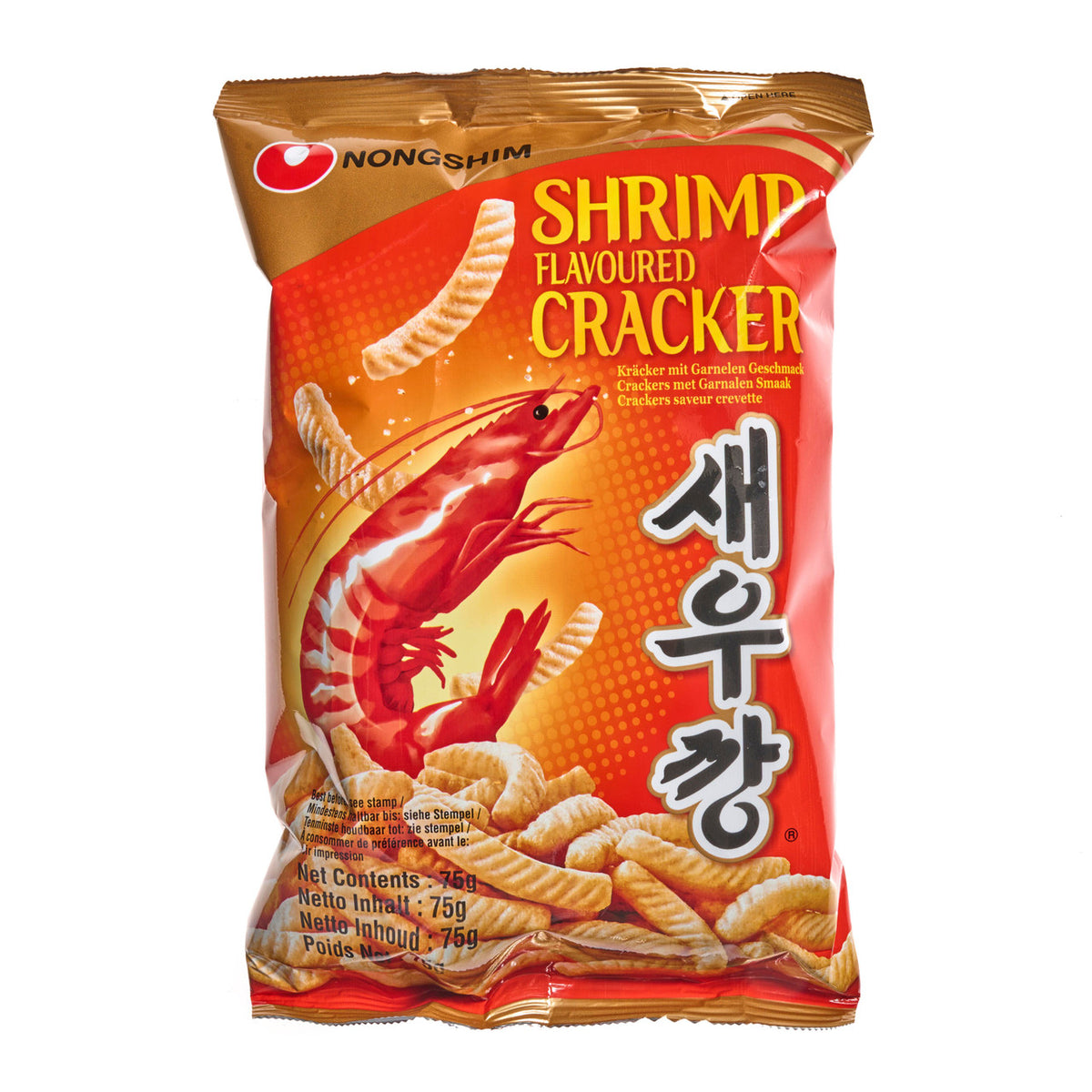 Nong shim shrimp flavoured crackers