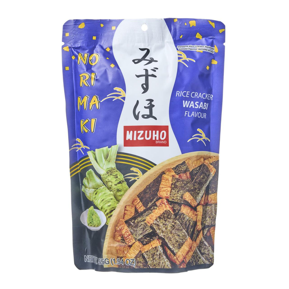 Thai nichi mizuho wasabi seaweed rice crackers