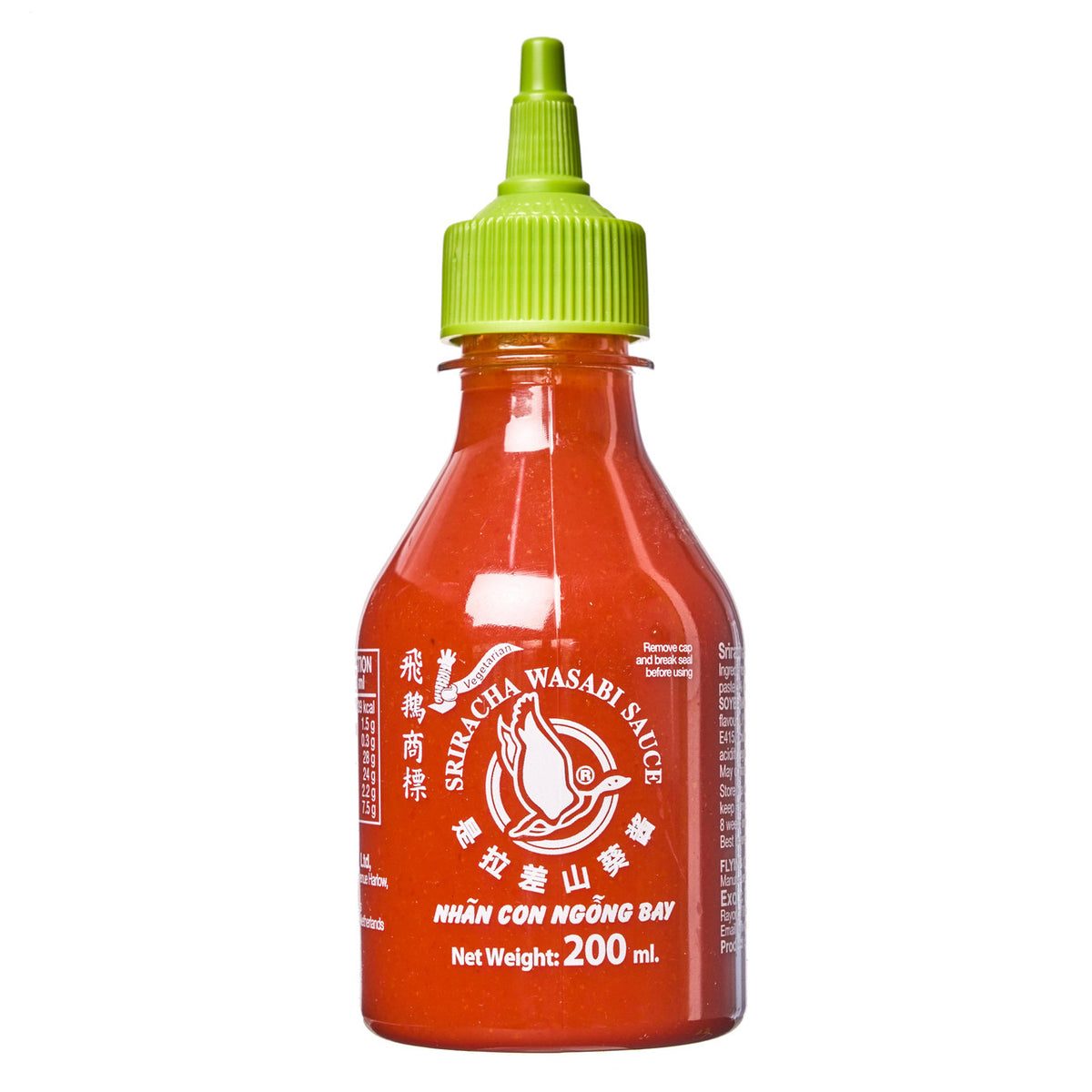 Flying goose sriracha hot chilli sauce wasabi