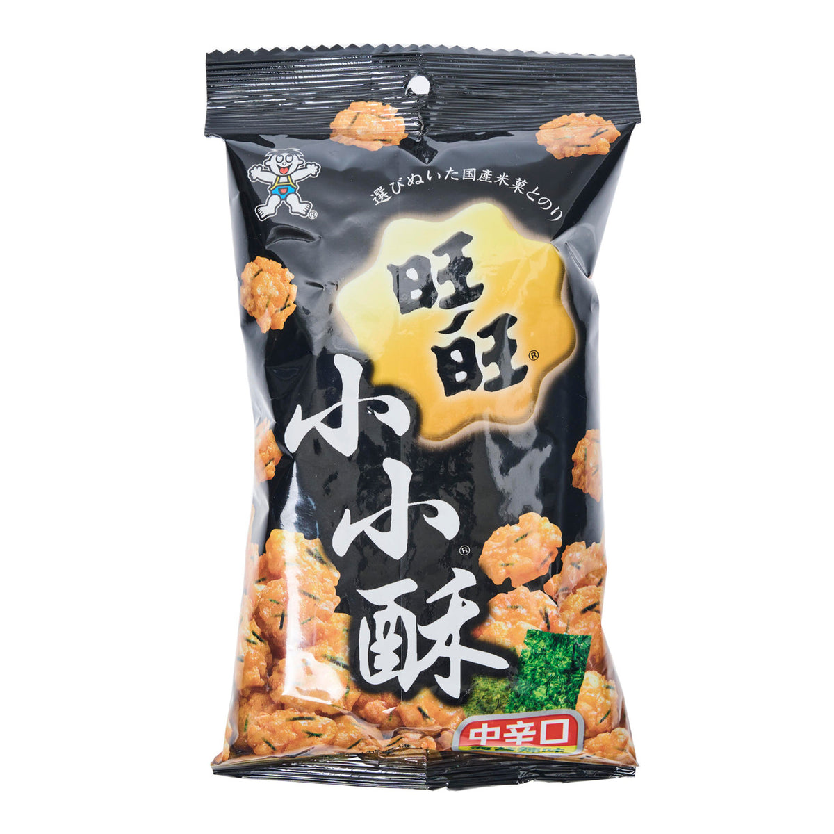 Want want mini spicy soy sauce and seaweed fried rice crackers