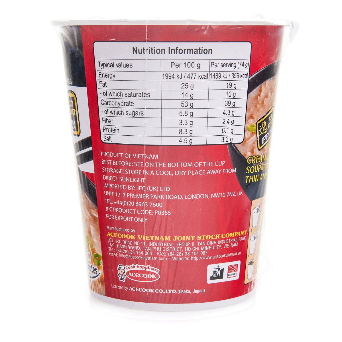 Ace Cook Ippin Tonkotsu Ramen Cup Noodles - 2