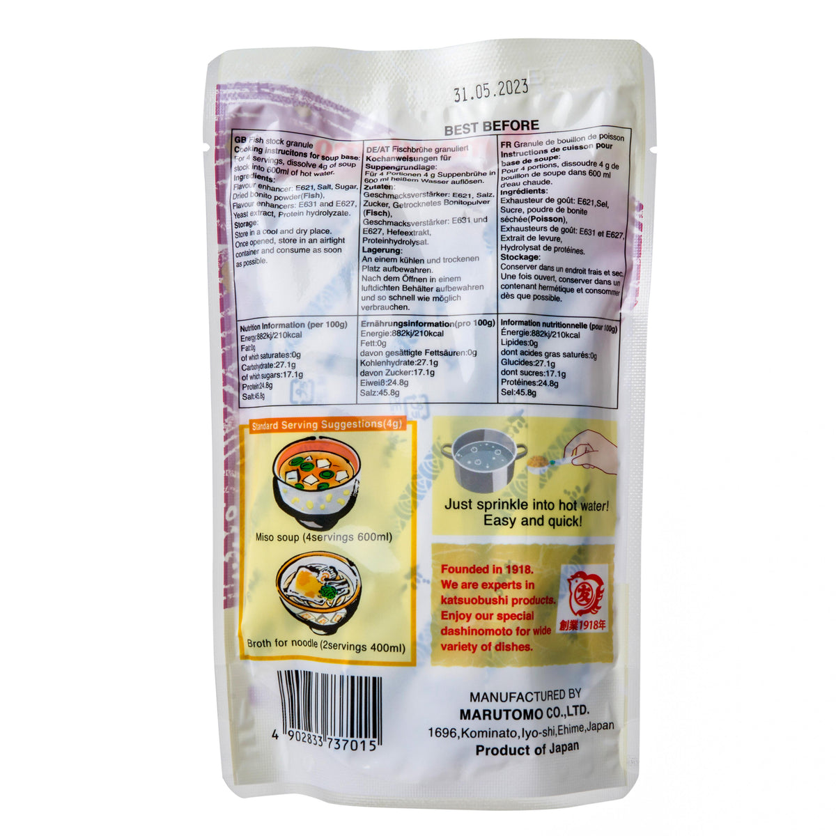 Marutomo Bonito Dashi Stock - Powder Stick Sachets