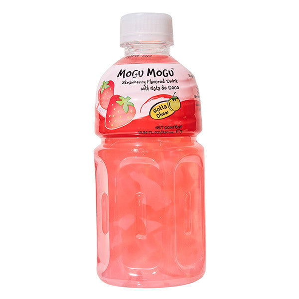 Sappe mogu mogu strawberry flavoured drink with nata de coco