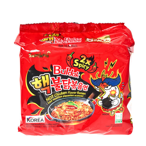 Samyang foods buldak hot chicken flavour double spicy ramen multipack