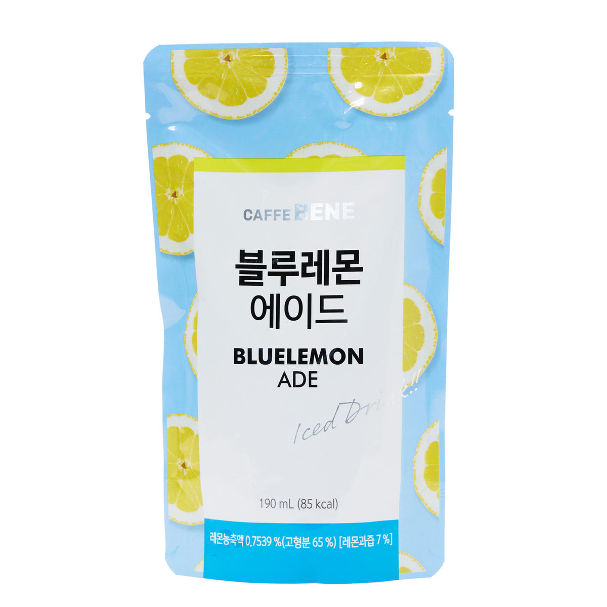 Woongjin caffe bene blue lemonade pouch drink