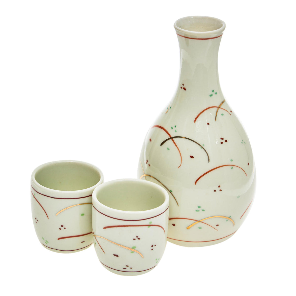 Yamata seiho ceramic sake set musashino pattern