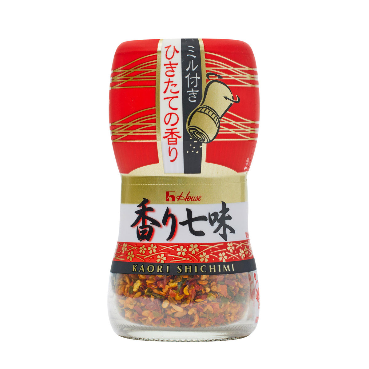 House foods seven spice chilli pepper with mill