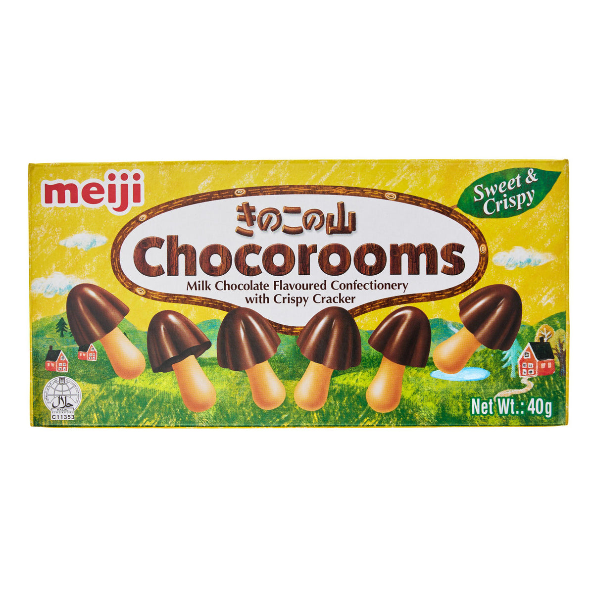Meiji kinoko no yama chocorooms chocolate biscuits