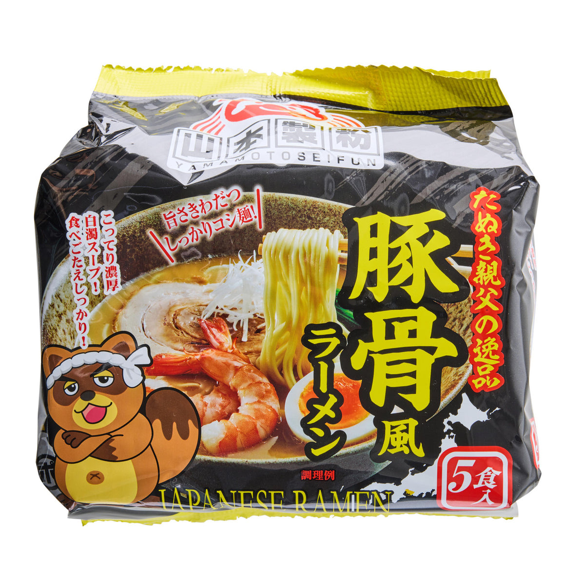 Yamamoto seifun tanuki oyaji no ippin tonkotsu style ramen noodles