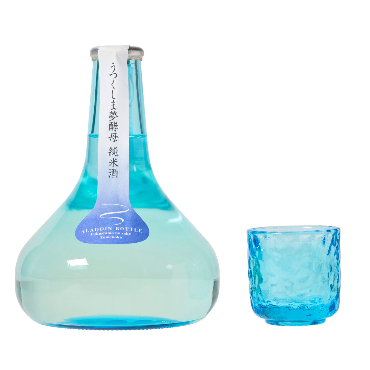 Homare Shuzo Junmai Sake Aladdin Bottle with Glass Sake Cup
