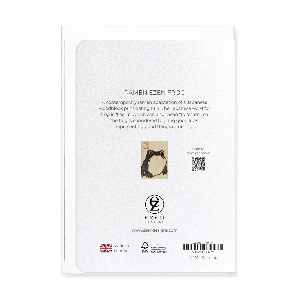 Ramen Ezen Frog Greeting Card