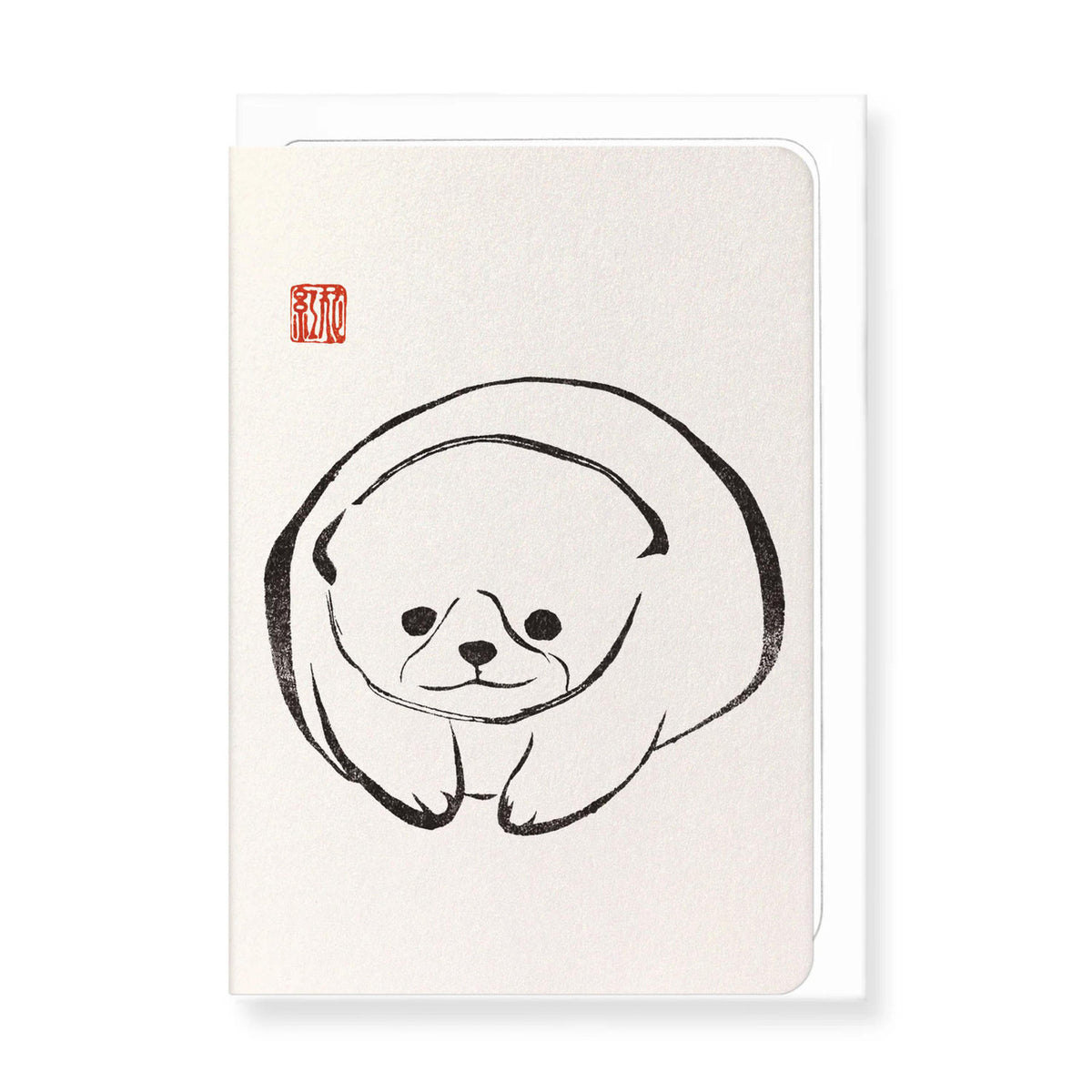 Puppy by hochu nakamura greeting card