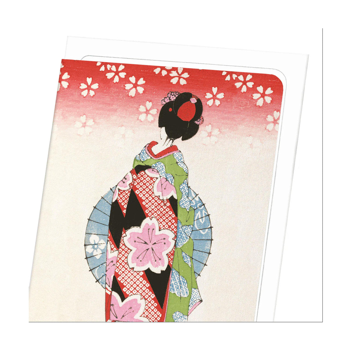 Maiko with Parasol Greeting Card - 2