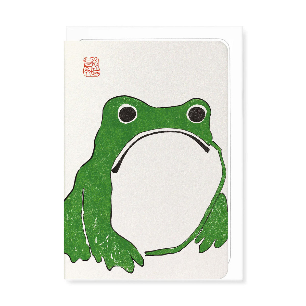Green ezen frog greeting card