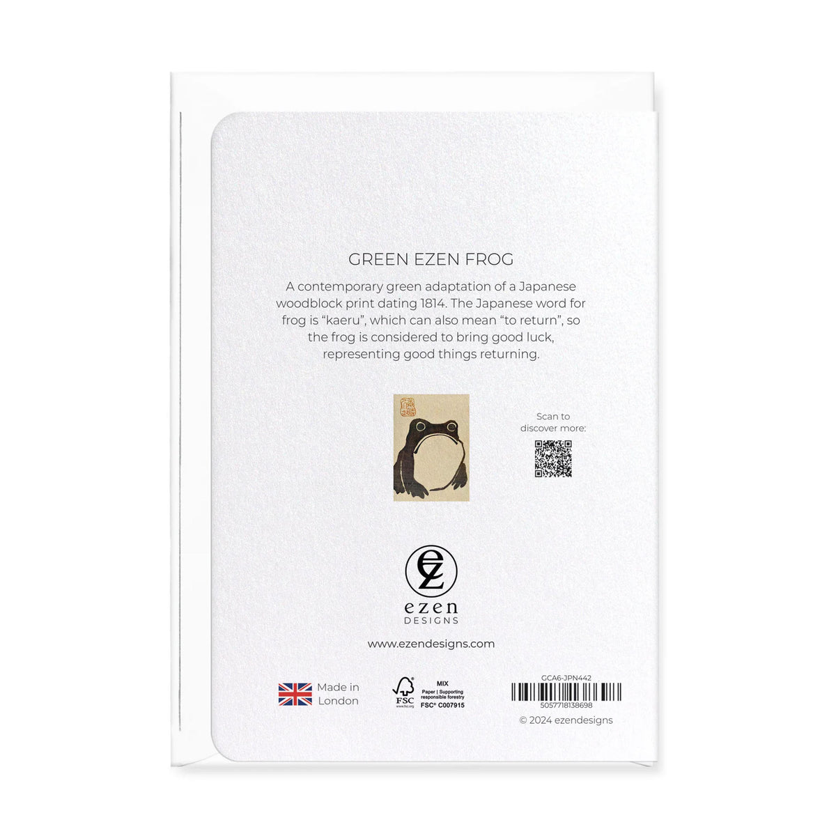 Green Ezen Frog Greeting Card