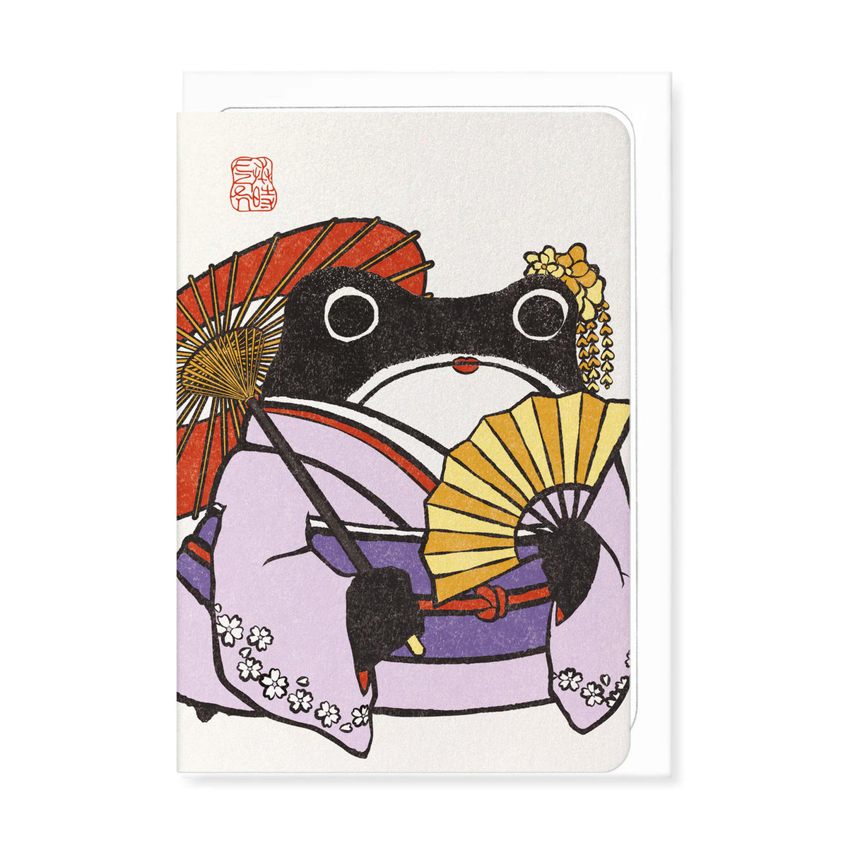Geisha ezen frog greeting card
