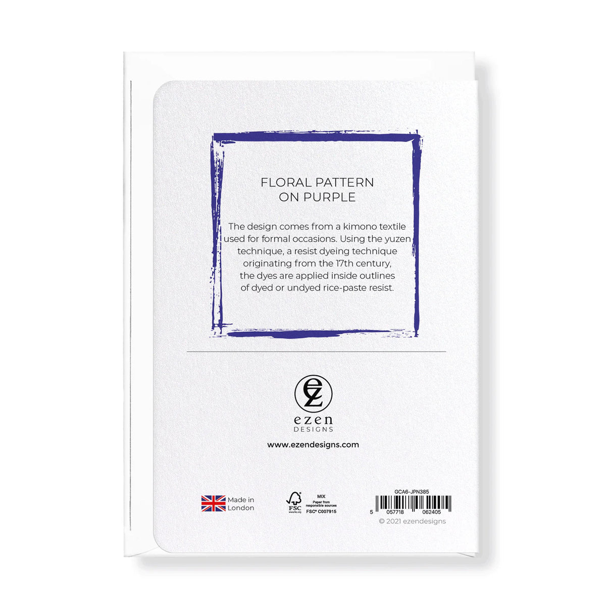 Floral Pattern on Purple Greeting Card