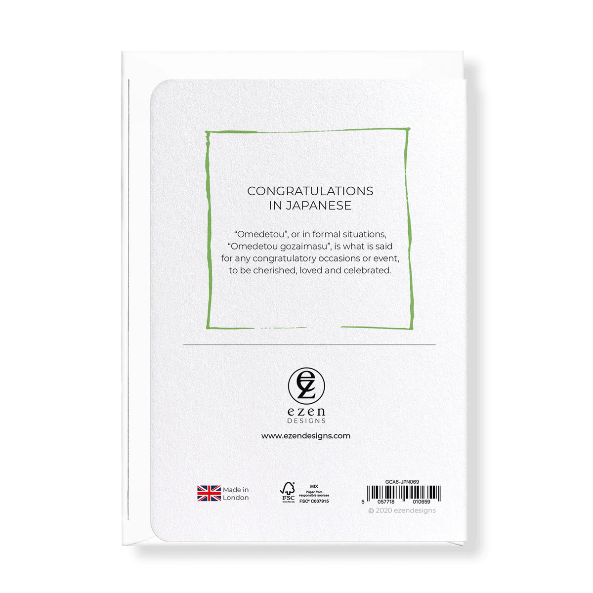 Congratulations in Japanese Greeting Card