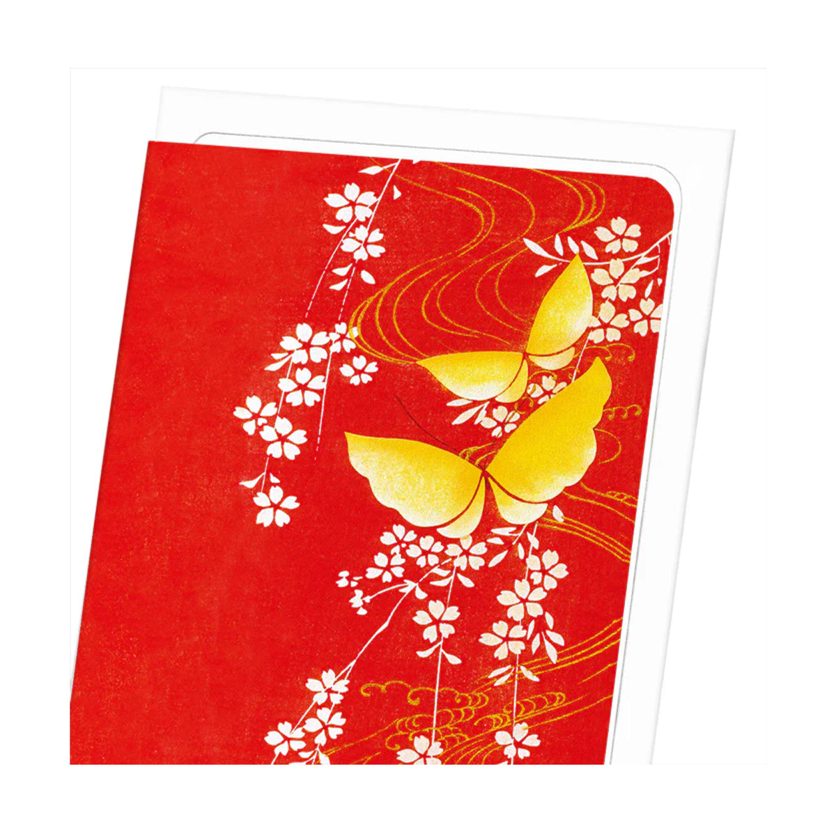 Butterflies and Cherry Blossoms Greeting Card - 2