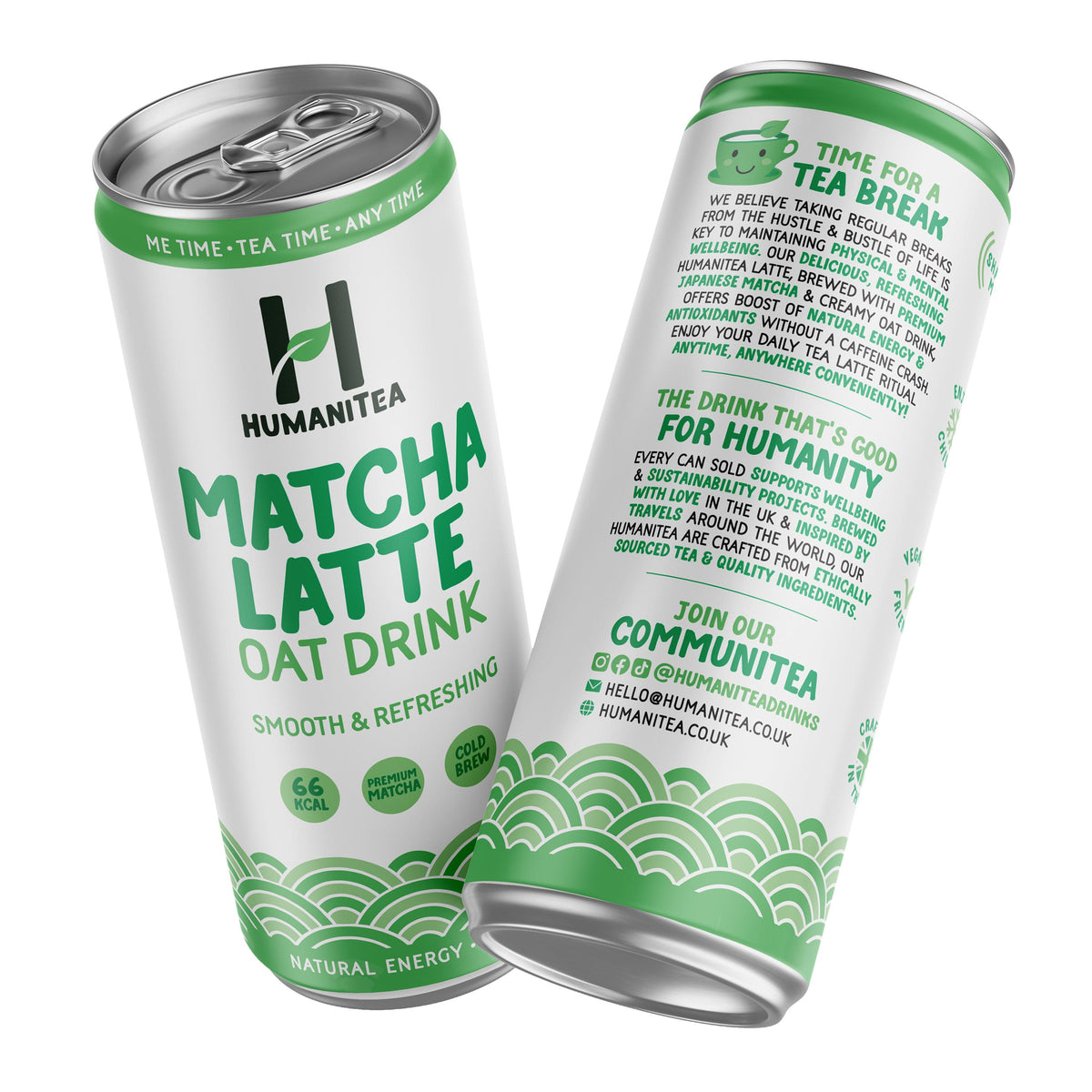 HumaniTea Cold Brew Matcha Latte Oat Drink