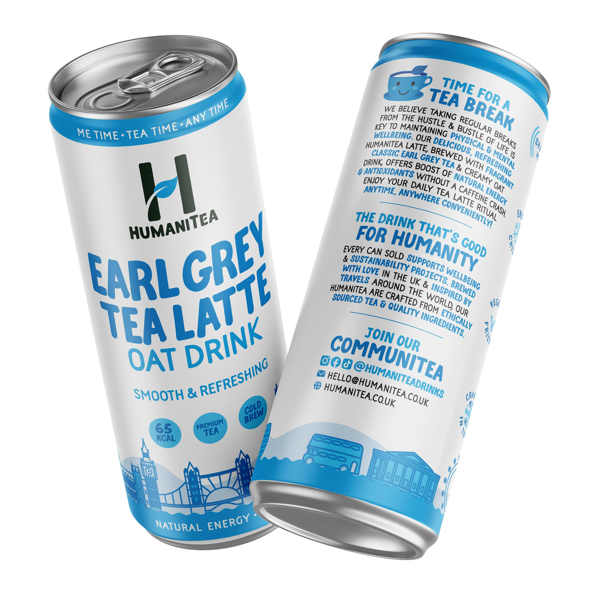 HumaniTea Cold Brew Earl Grey Tea Latte Oat Drink