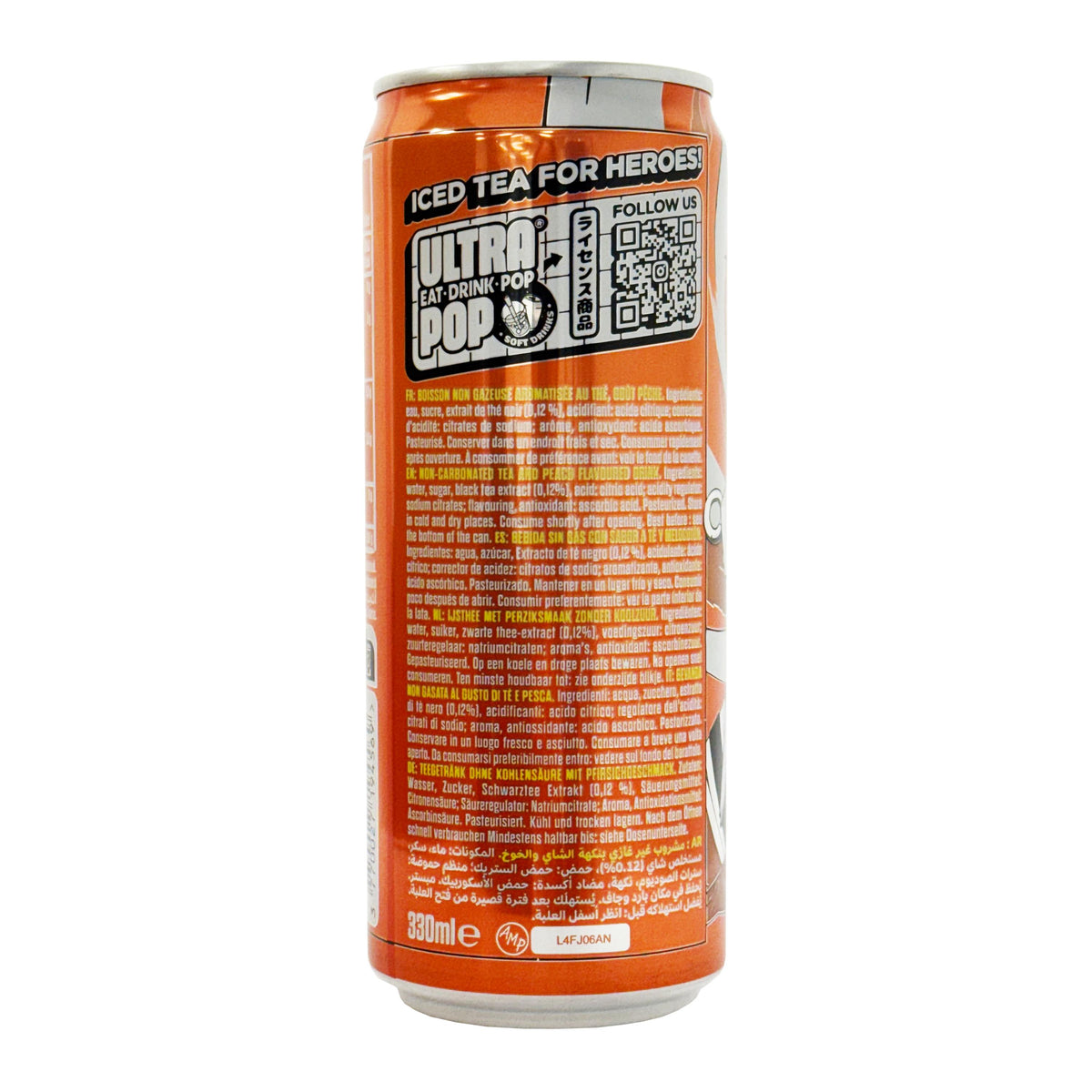 Naruto Ultra Ice Tea Can, Peach Flavour - Naruto