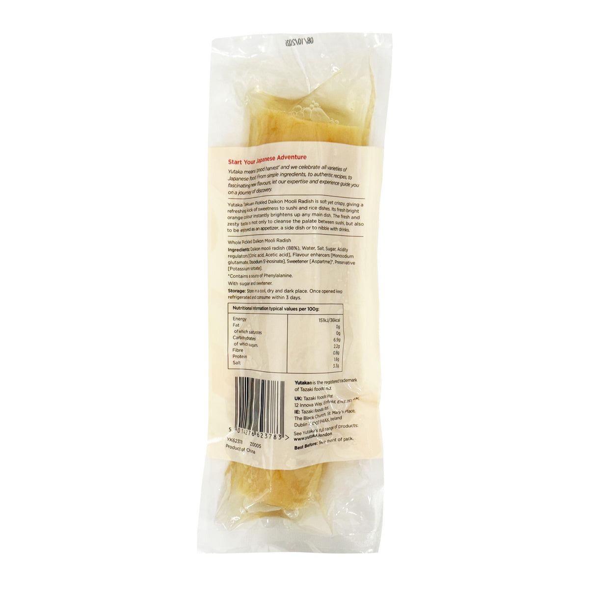 Yutaka Takuan Pickled Daikon Mooli Radish