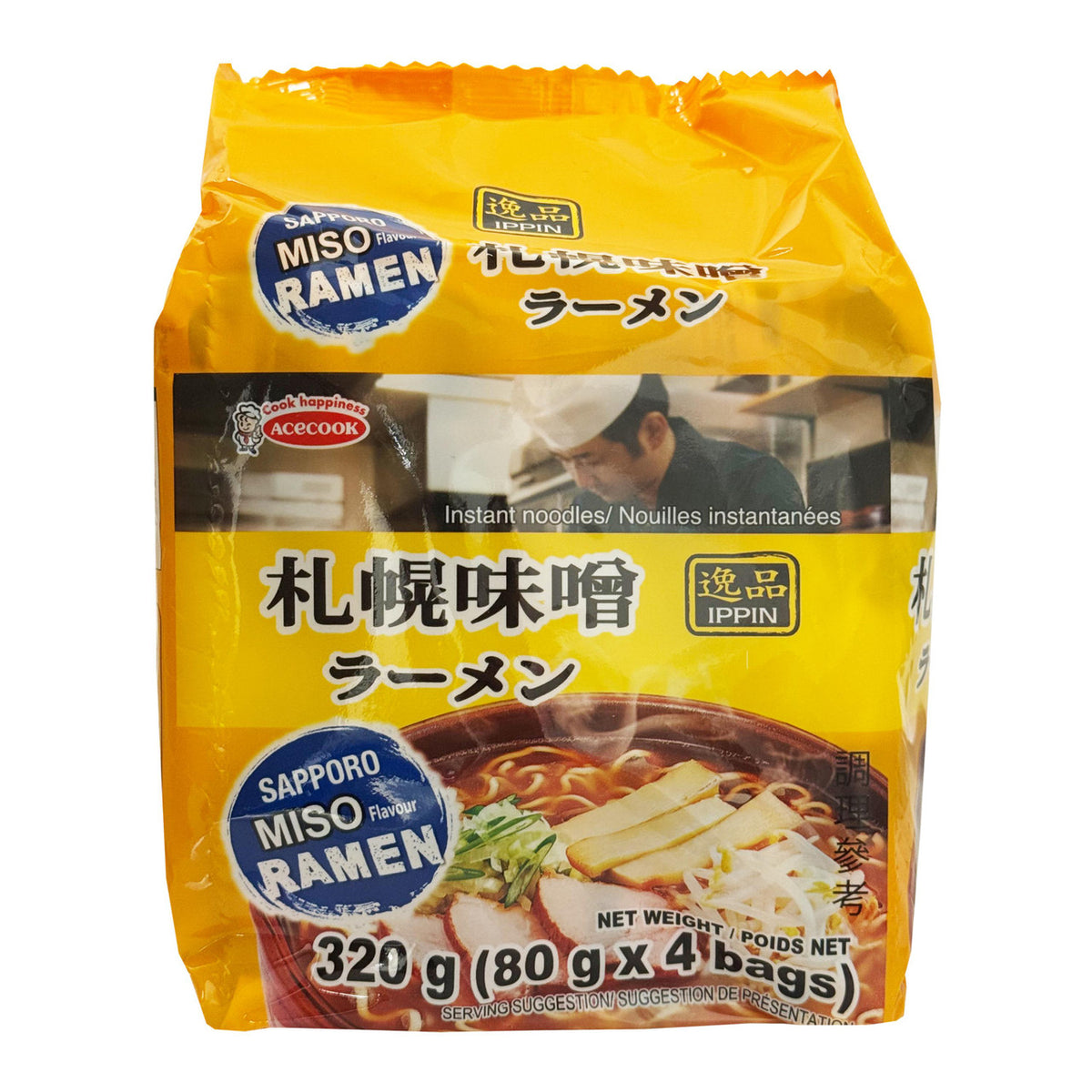 Ace cook ippin sapporo miso ramen noodles