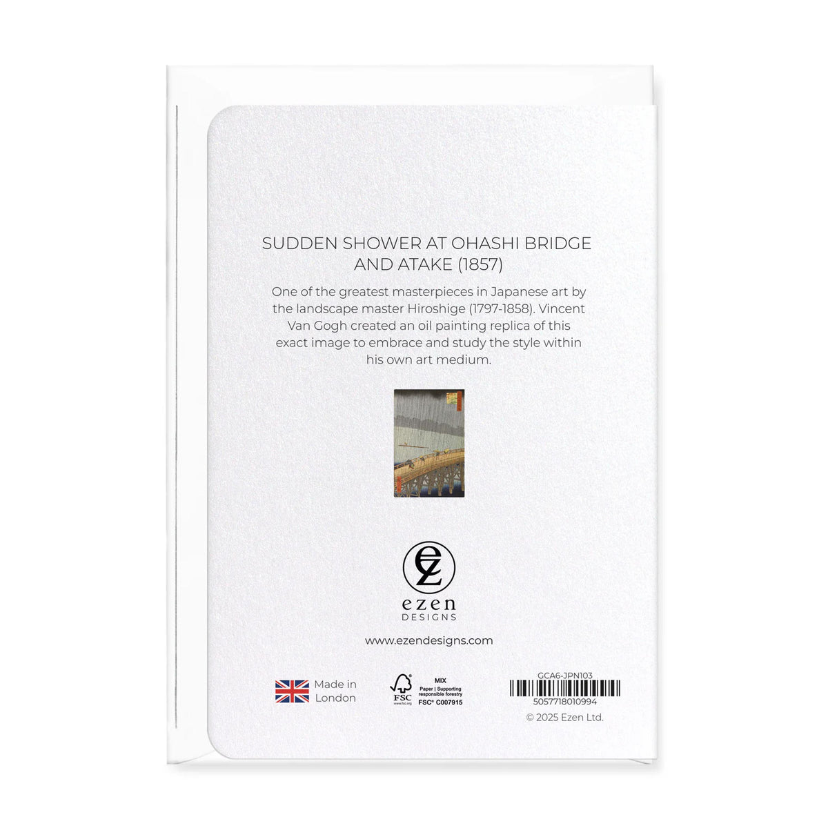Sudden Shower at Ohashi Bridge and Atake Greeting Card